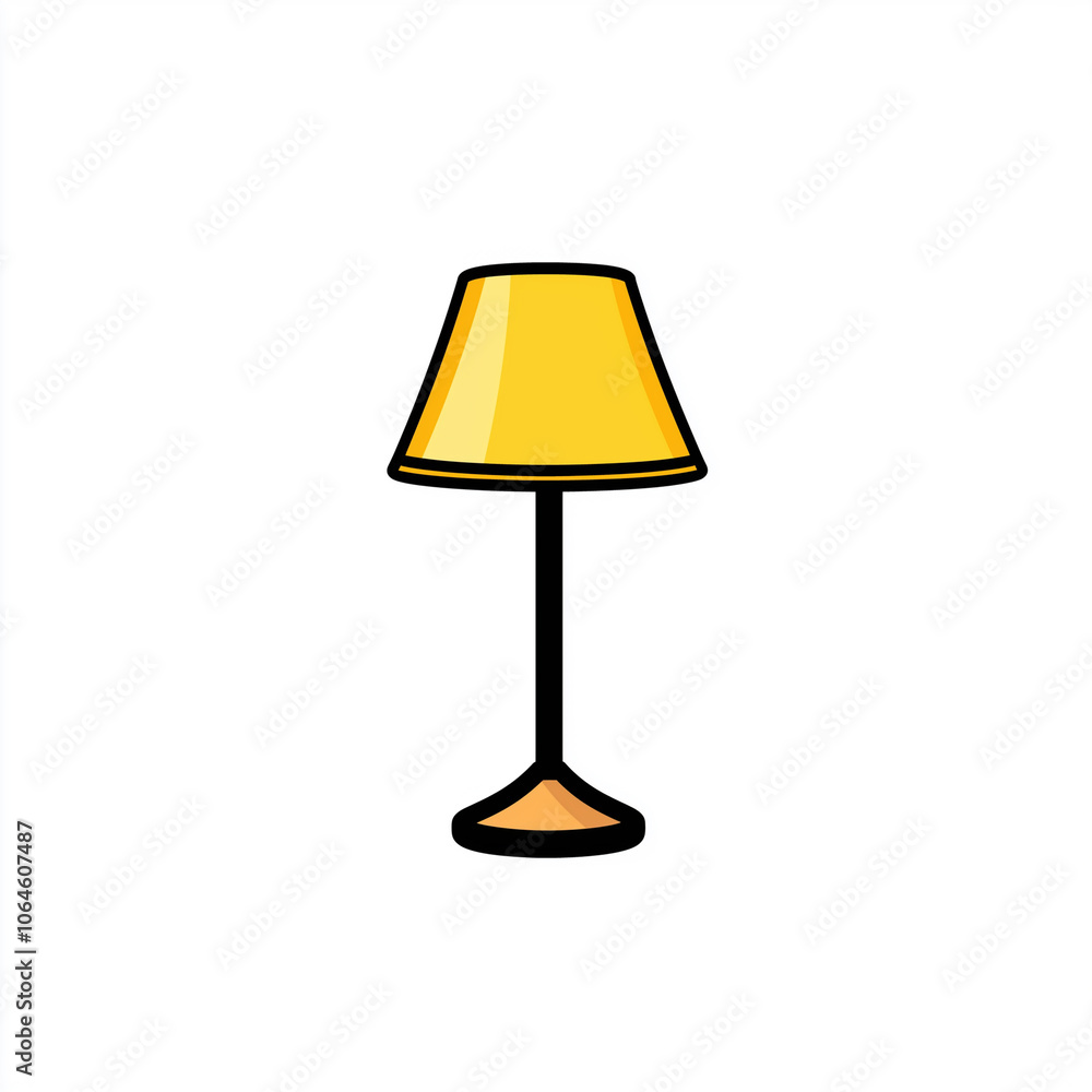 Minimalist Lamp Icon on White Background Minimalist Lamp Icon on White Background