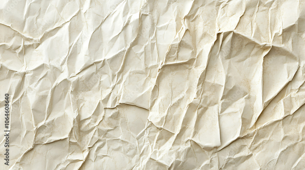 Fototapeta premium A background with crumpled paper texture in neutral tones. 