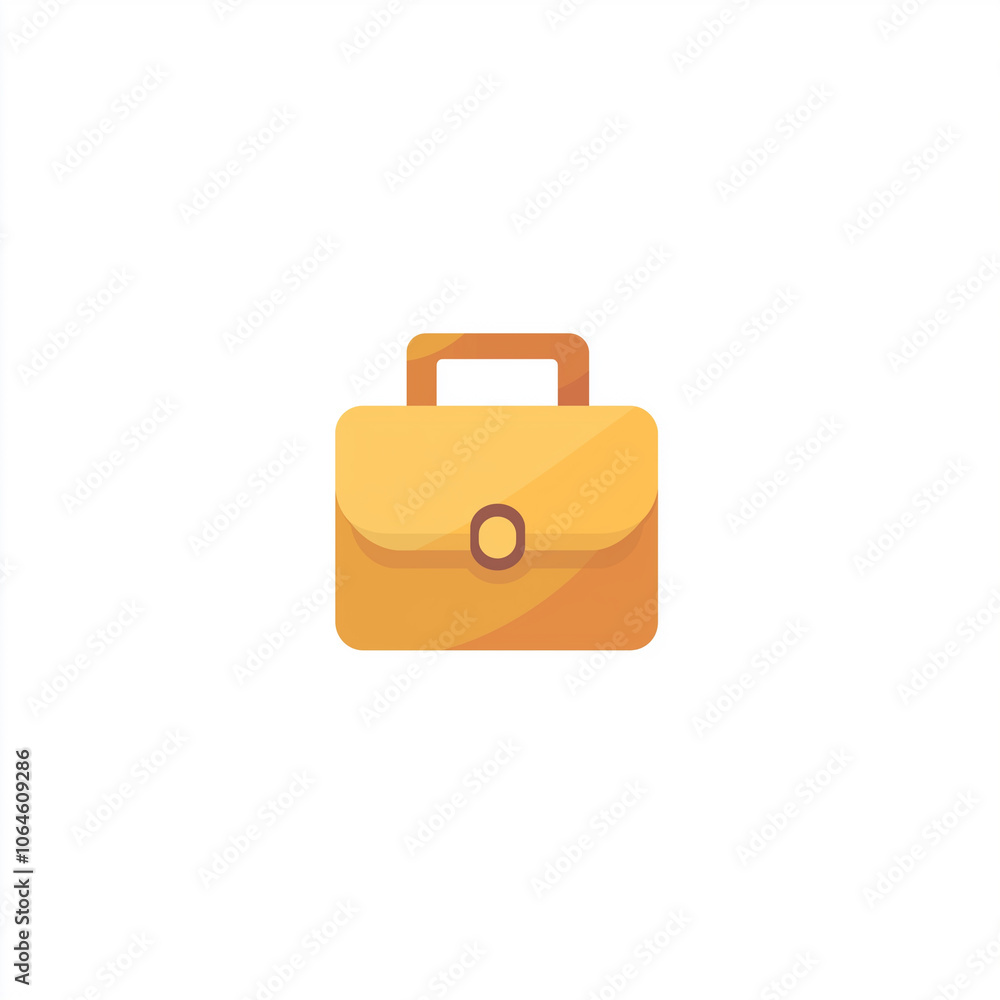 Simple Flat Briefcase Icon on White Background Simple Flat Briefcase Icon on White Background