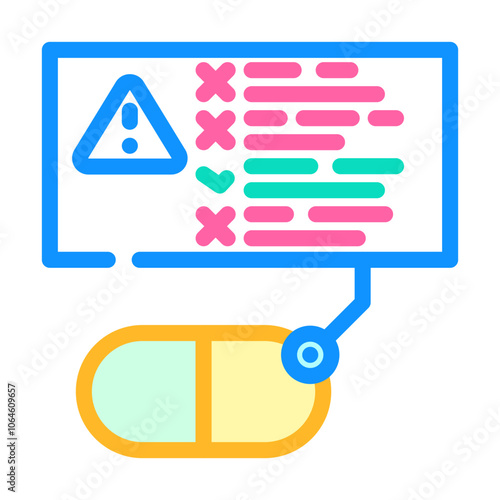 medication schedule cancer treatment color icon vector. medication schedule cancer treatment sign. isolated symbol illustration