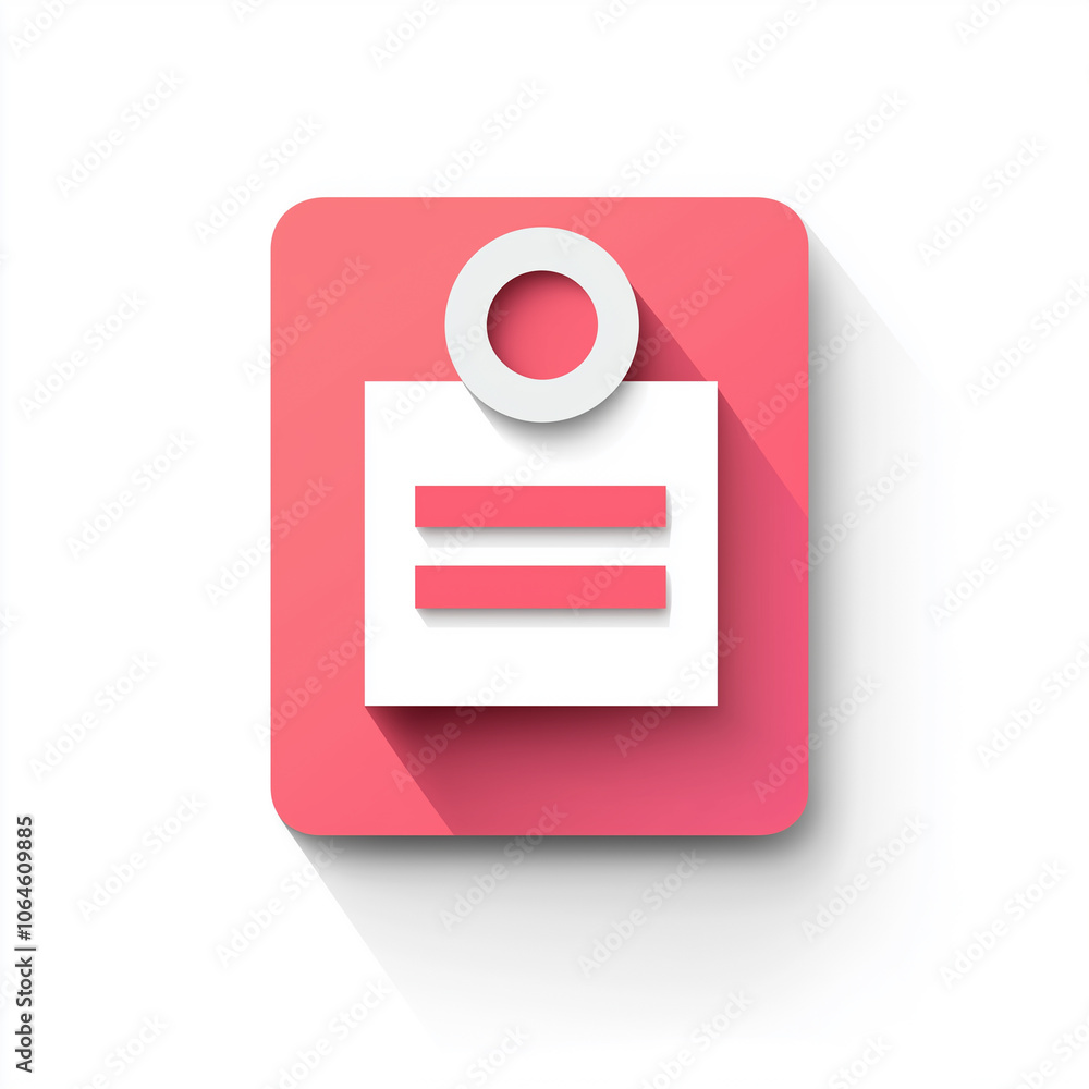 Minimalist Clipboard Icon on White Background Minimalist Clipboard Icon on White Background