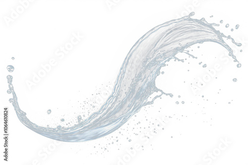 Dynamic High Detailed Water Splash Against on a Transparent Background