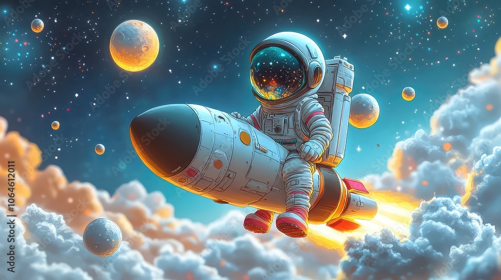 Obraz premium Rocket, Generative AI