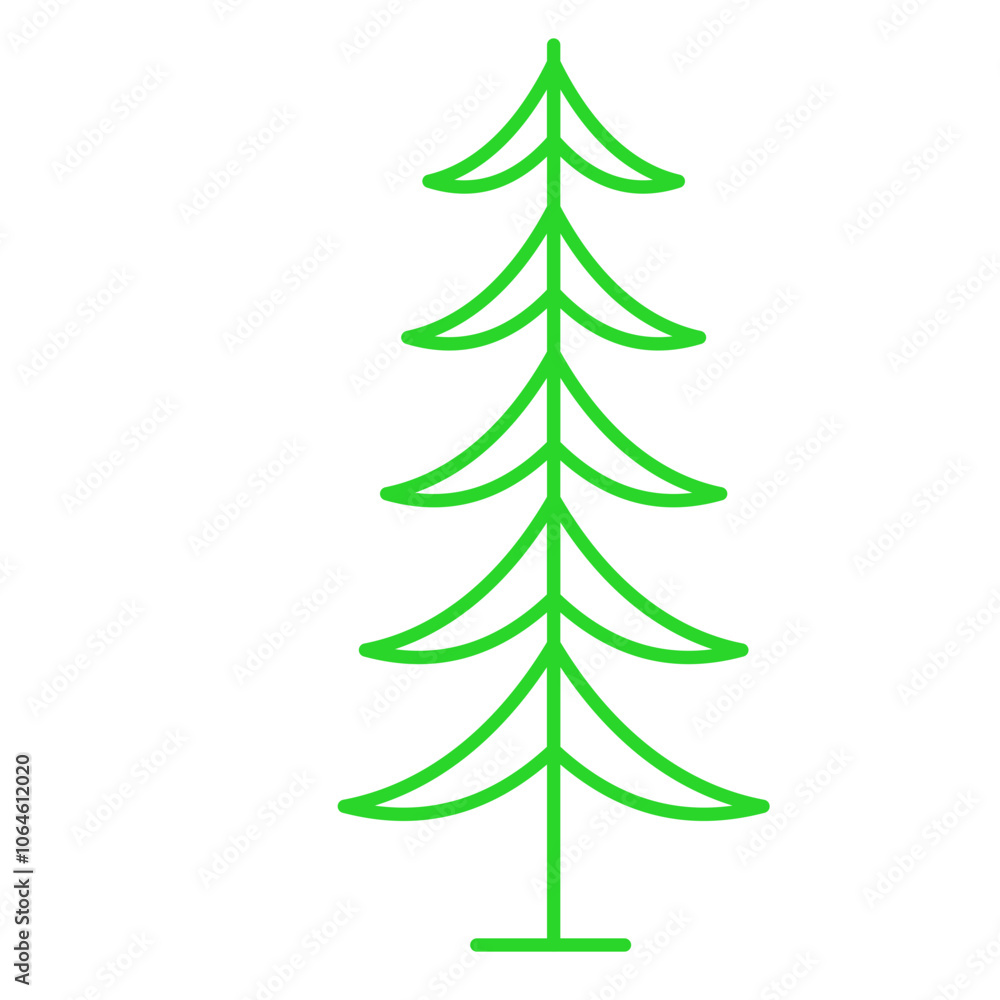 Fototapeta premium Christmas Pine Line