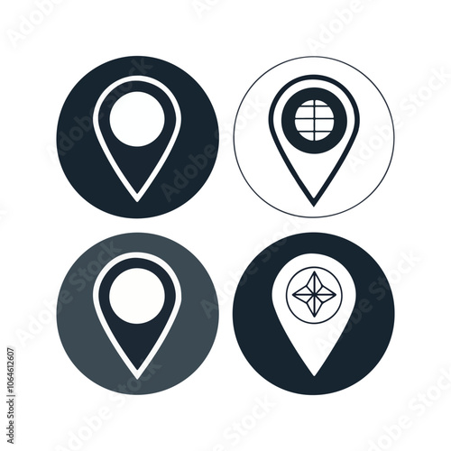 Simple location icon vector free download