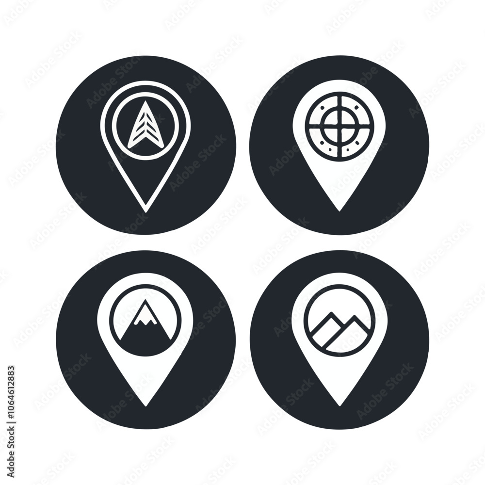 Simple location icon vector free download Simple location icon vector free download