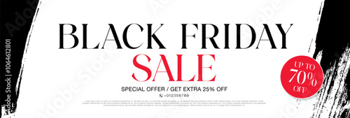 Black friday sale banner vector graphic design
