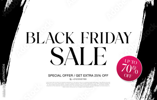 Black friday sale banner vector graphic design