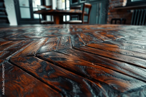 Rustic Oak Wood Texture for Flooring, Walls, and Tables - Grunge Brown Wooden Background for Banner and Design Projects