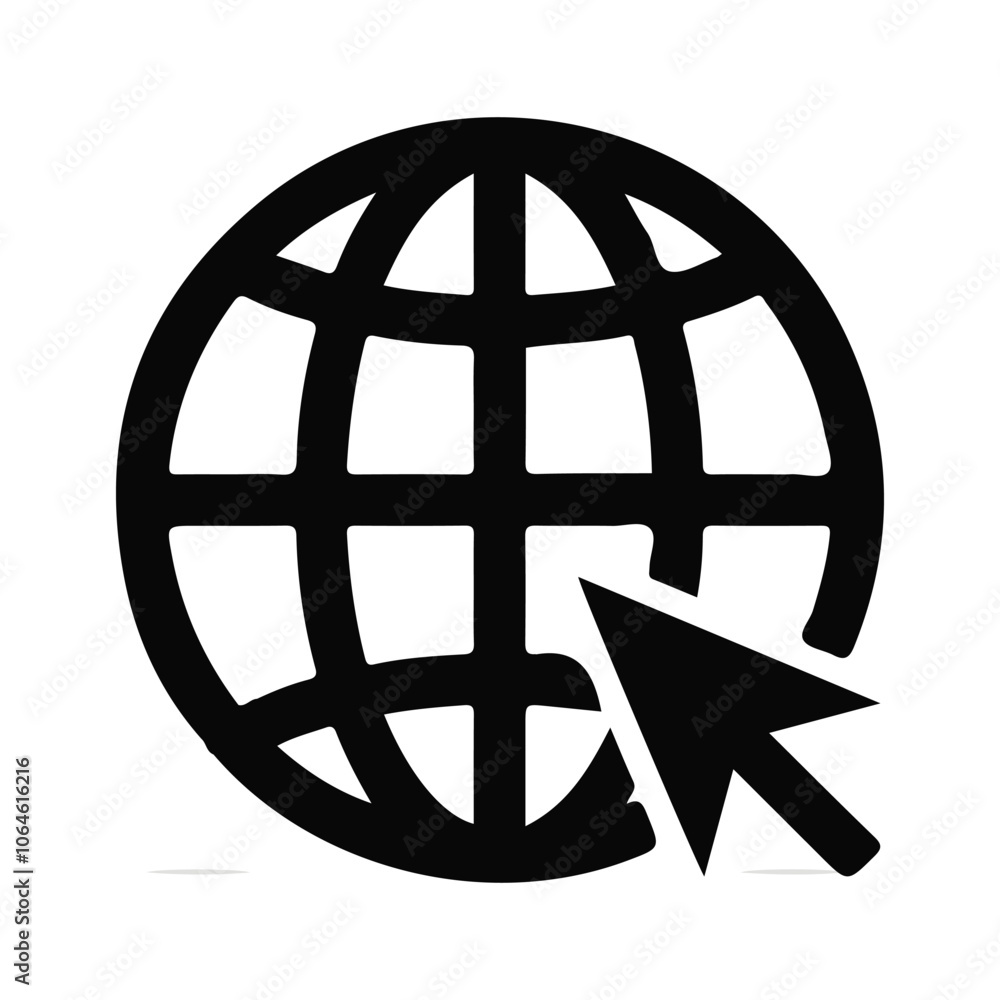 Internet symbol for web site. Logo web template icon Internet symbol for web site. Logo web template icon