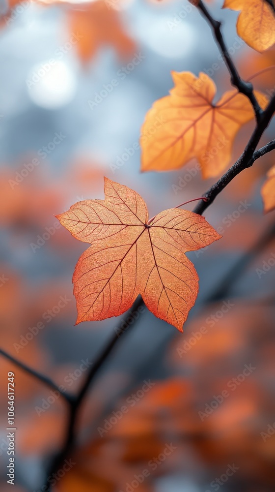 Autumn with brown leaves on the tree. Autumn with brown leaves on the tree.