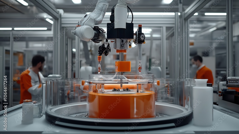 Production Line Sensor Installation: A technician is installing sensors to detect speed or position in a production line to ensure precise machine operation Production Line Sensor Installation: A technician is installing sensors to detect speed or position in a production line to ensure precise machine operation