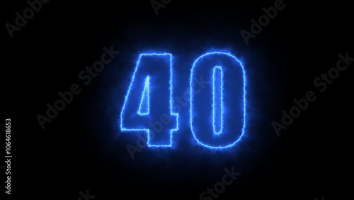 Abstract neon countdown timer number illustration. neon numbers 1 to 100, light banner, neon signboard, nightly bright advertising, light