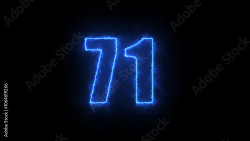 Abstract neon countdown timer number illustration. neon numbers 1 to 100, light banner, neon signboard, nightly bright advertising, light