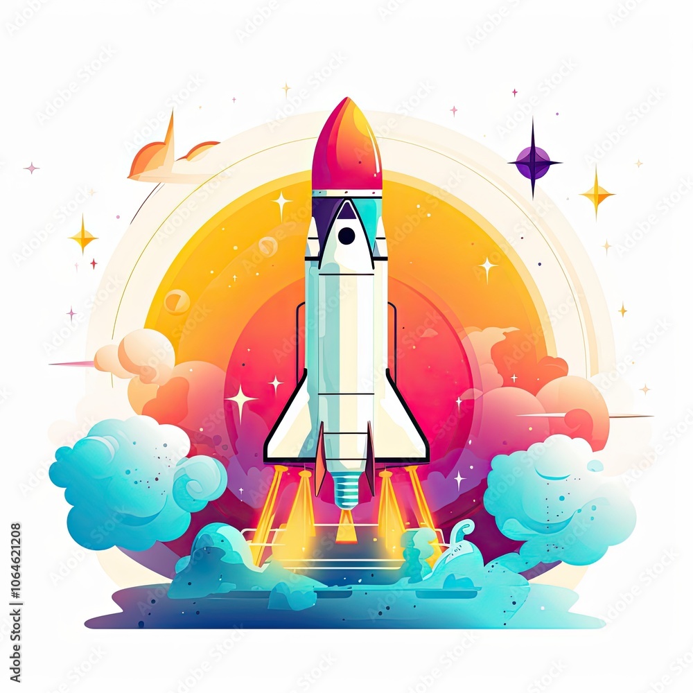 Obraz premium Rocket, Generative AI