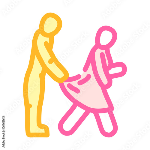 sexual assault crime color icon vector. sexual assault crime sign. isolated symbol illustration