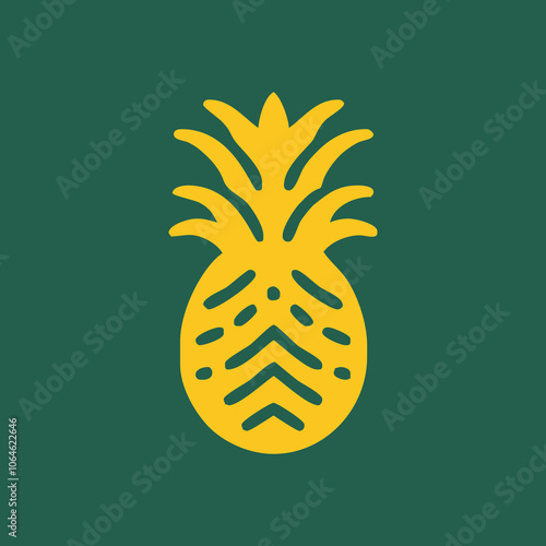 Pineapple Silhouette Vector Art illustration for bussines logo