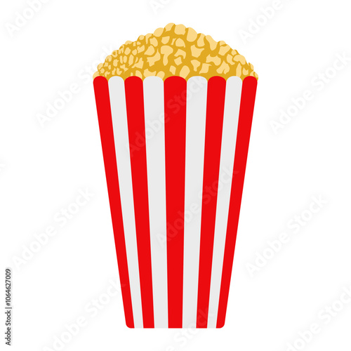 Popcorn icon design. Popcorn box isolated on white background. Vector illustration