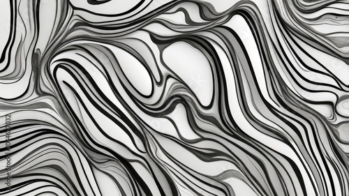 Abstract organic Black lines illustration wallpaper background