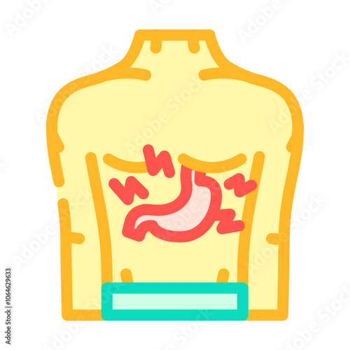 diarrhea stomach pain disease symptom color icon vector. diarrhea stomach pain disease symptom sign. isolated symbol illustration