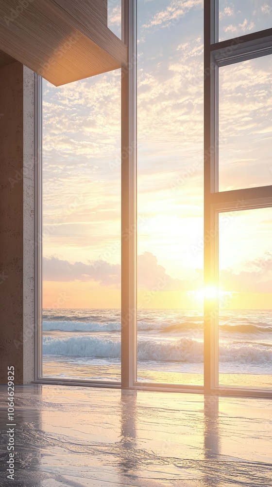 Contemporary Beach House with Large Windows