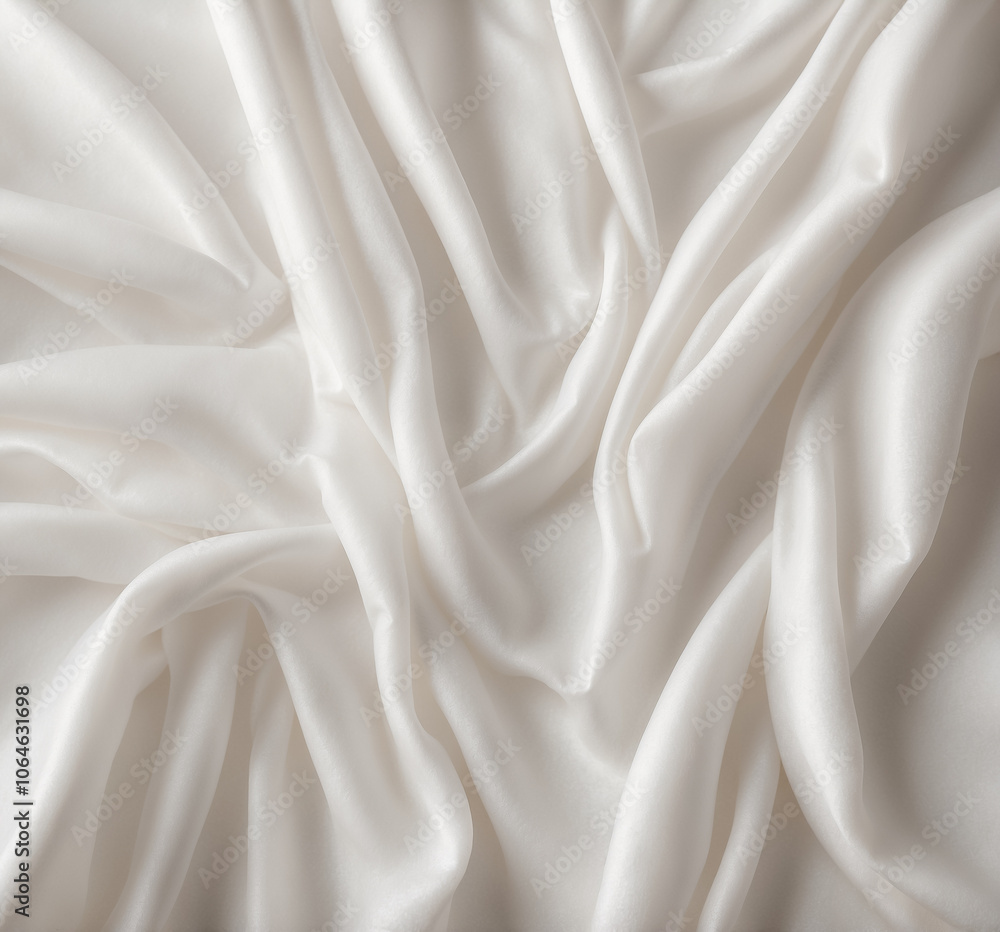 Obraz premium White Fabric Drape, Beautiful Waves