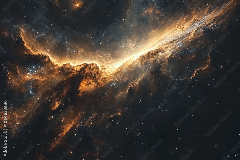 A stunning image of a nebula in deep space, with swirling clouds of gas and dust illuminated by the light of stars. A stunning image of a nebula in deep space, with swirling clouds of gas and dust illuminated by the light of stars.