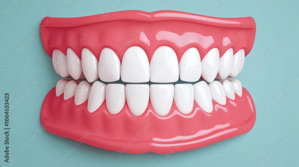 Fototapeta premium Healthy Smile, Close up of Perfect White Teeth and Gums