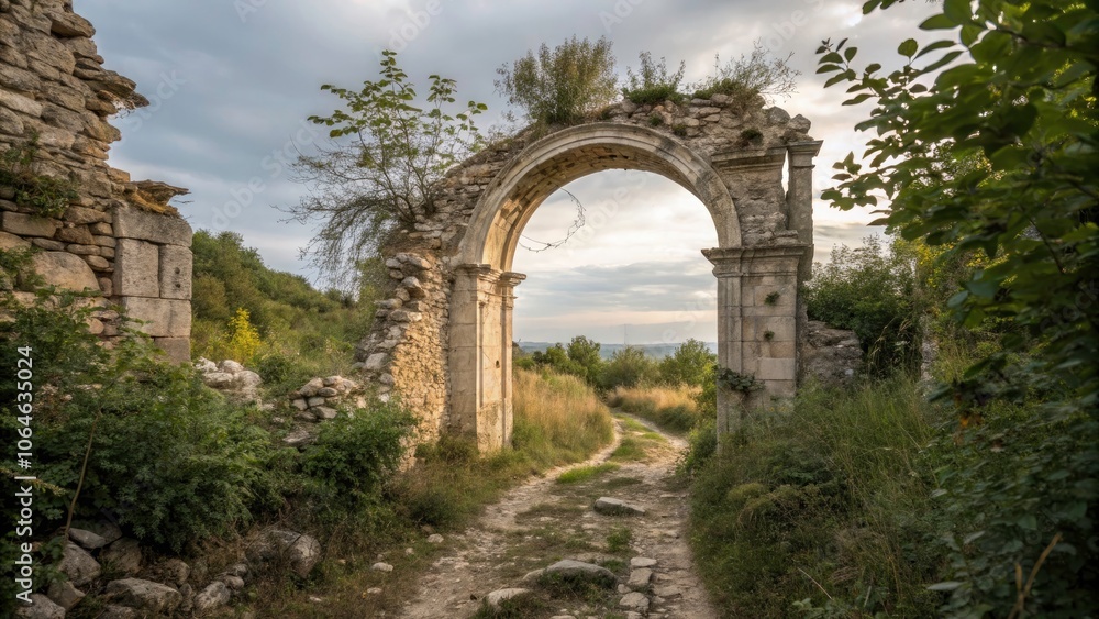 Ruined Archway: A Weathered Testament to Time's Passage Ruined Archway: A Weathered Testament to Time's Passage