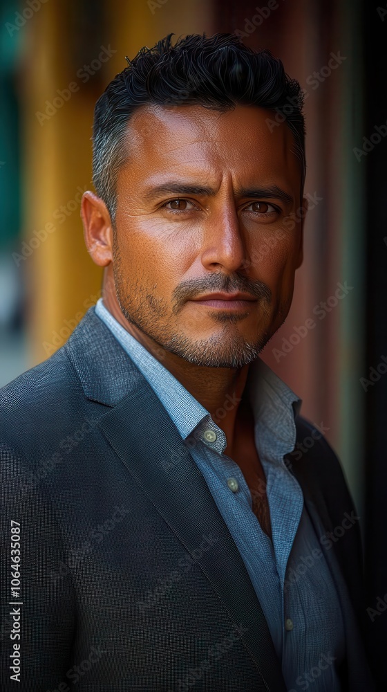 portrait of a confident hispanic businessman outdoors engaged with his smartphone the scene captures his professional demeanor and modern lifestyle combining urban elements with a touch of elegance portrait of a confident hispanic businessman outdoors engaged with his smartphone the scene captures his professional demeanor and modern lifestyle combining urban elements with a touch of elegance