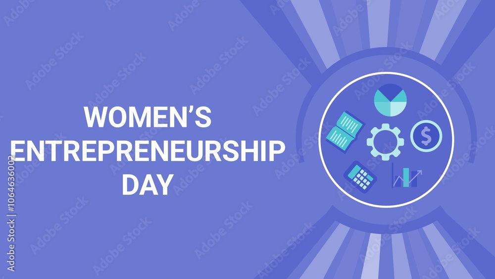 Women’s Entrepreneurship Day web banner design illustration Women’s Entrepreneurship Day web banner design illustration
