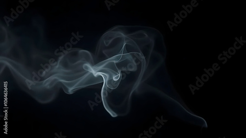 Minimal abstract art featuring thin wisps of electric smoke on textured black background 