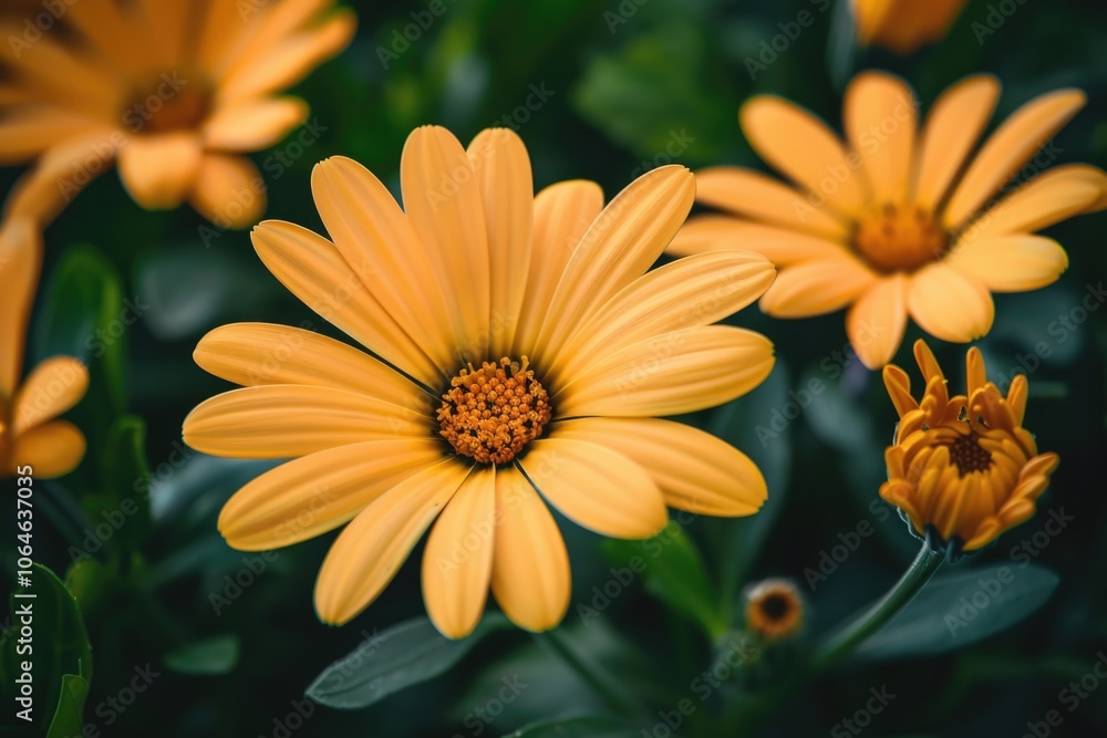 Closeup of beautiful yellow flowers in the garden flowers Closeup of beautiful yellow flowers in the garden flowers