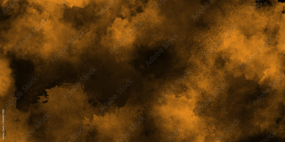Colorful brown powder explosion on black background with stains and clouds, Watercolor abstract wet hand drawn texture, grunge and stained ink and watercolor textures on white paper background. Colorful brown powder explosion on black background with stains and clouds, Watercolor abstract wet hand drawn texture, grunge and stained ink and watercolor textures on white paper background.