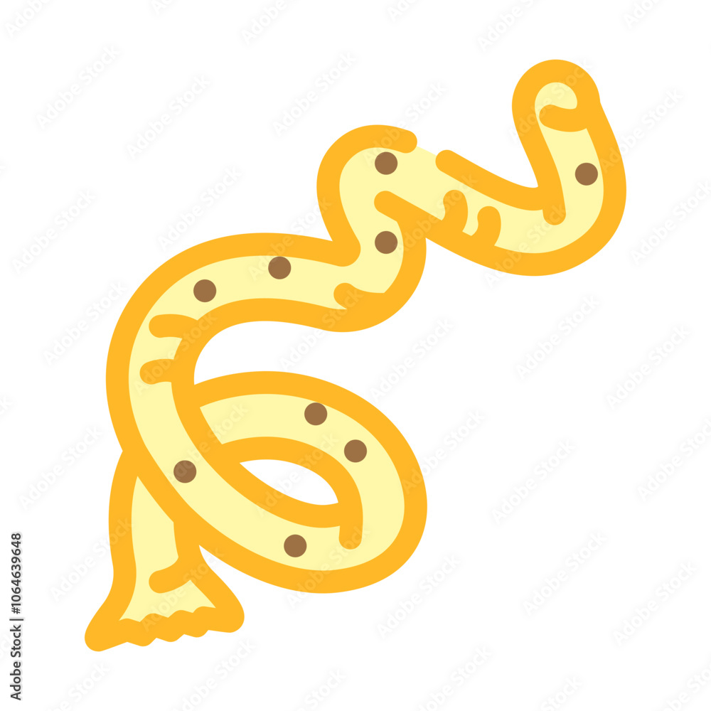 Fototapeta premium parasite worm color icon vector. parasite worm sign. isolated symbol illustration