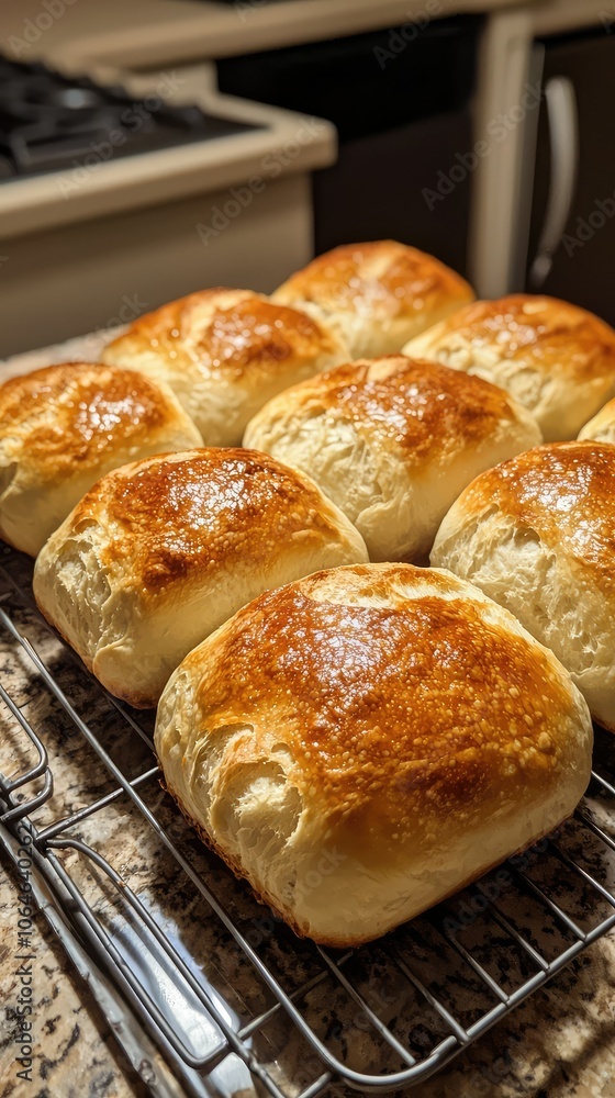Freshly Baked Artisan Bread Loaves on a Tray Freshly Baked Artisan Bread Loaves on a Tray