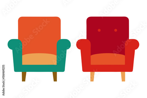 Armchairs | isolated vector illustration on white background