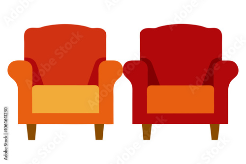 Armchairs | isolated vector illustration on white background