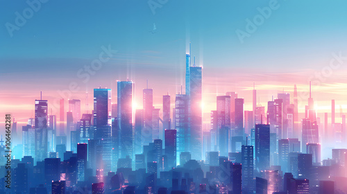 Smart city background futuristic cityscape banner construction background construction banner real estate background real estate planing banner