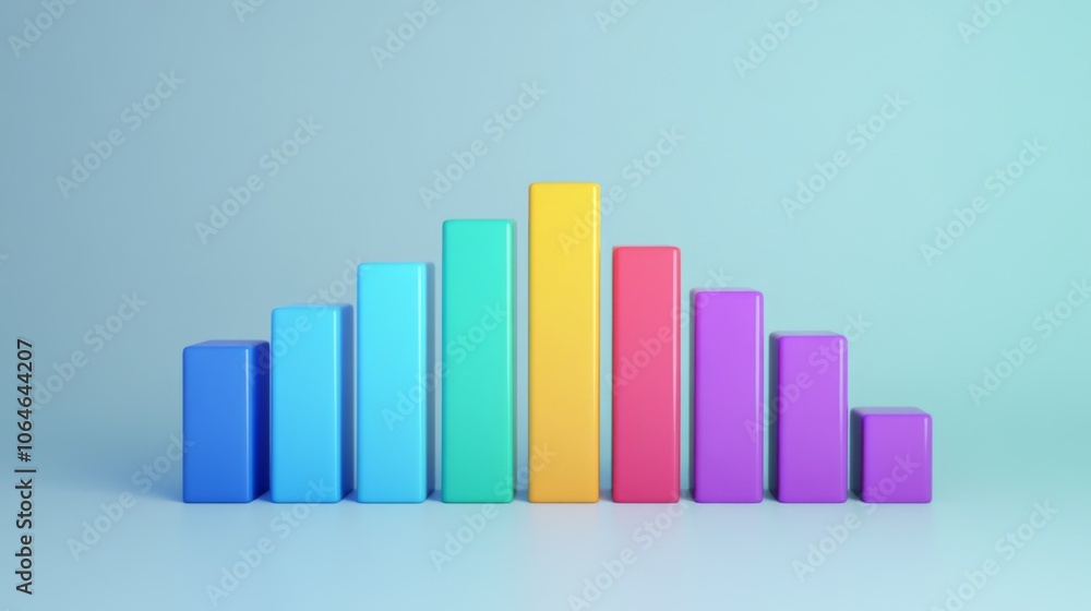 Colorful Bar Graph on a Soft Background Colorful Bar Graph on a Soft Background