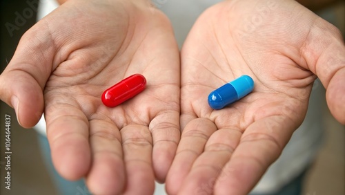 person holding pills