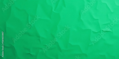 Crinkled Paper Texture Background In Emerald Green Color photo