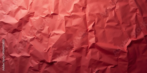 Crinkled Paper Texture Background In Bittersweet Color