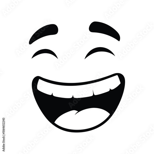 Wallpaper Mural Cartoon Facial Expressions vector illustration - Cartoon Emoji Face Clipart isolated  Torontodigital.ca