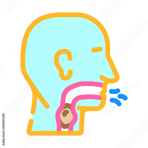 choking household injury accident color icon vector. choking household injury accident sign. isolated symbol illustration