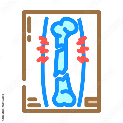 fractures household injury accident color icon vector. fractures household injury accident sign. isolated symbol illustration