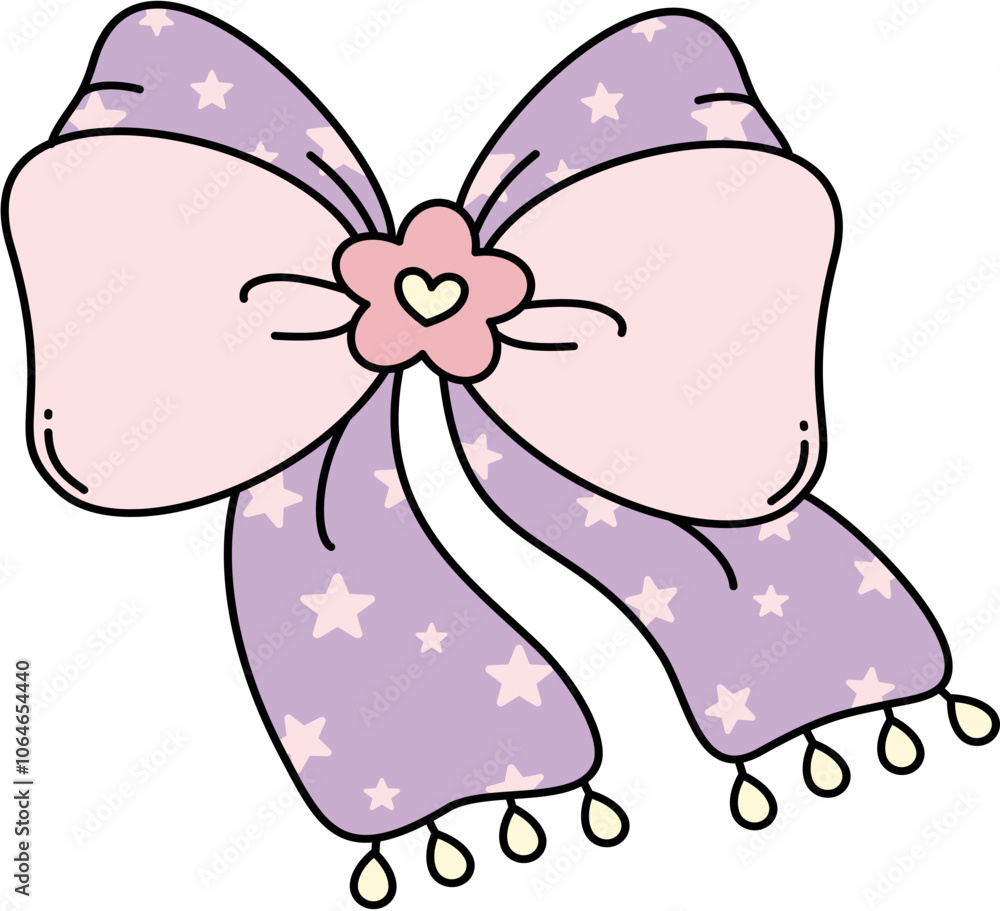 colorful coquette ribbon bows isolated on transparent background. Collection of retro accessory in pastel colors. Elements for design colorful coquette ribbon bows isolated on transparent background. Collection of retro accessory in pastel colors. Elements for design