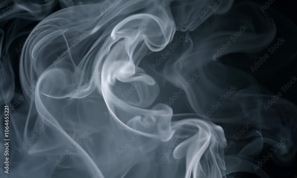 mystical gray and white smoke slowly moving in darkness mystical gray and white smoke slowly moving in darkness