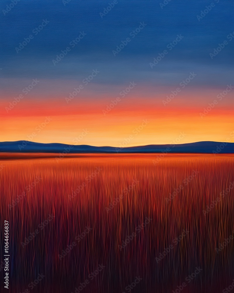 Tranquil Sunrise Over an Opulent Field, Capturing Mesmerizing Stillness and Natural Beauty Tranquil Sunrise Over an Opulent Field, Capturing Mesmerizing Stillness and Natural Beauty