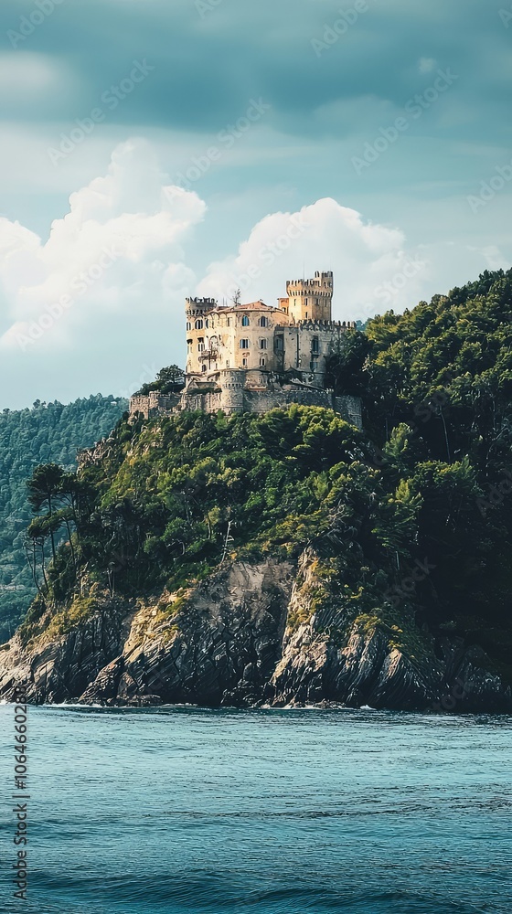 Majestic Castle Perched on Island Hill Majestic Castle Perched on Island Hill